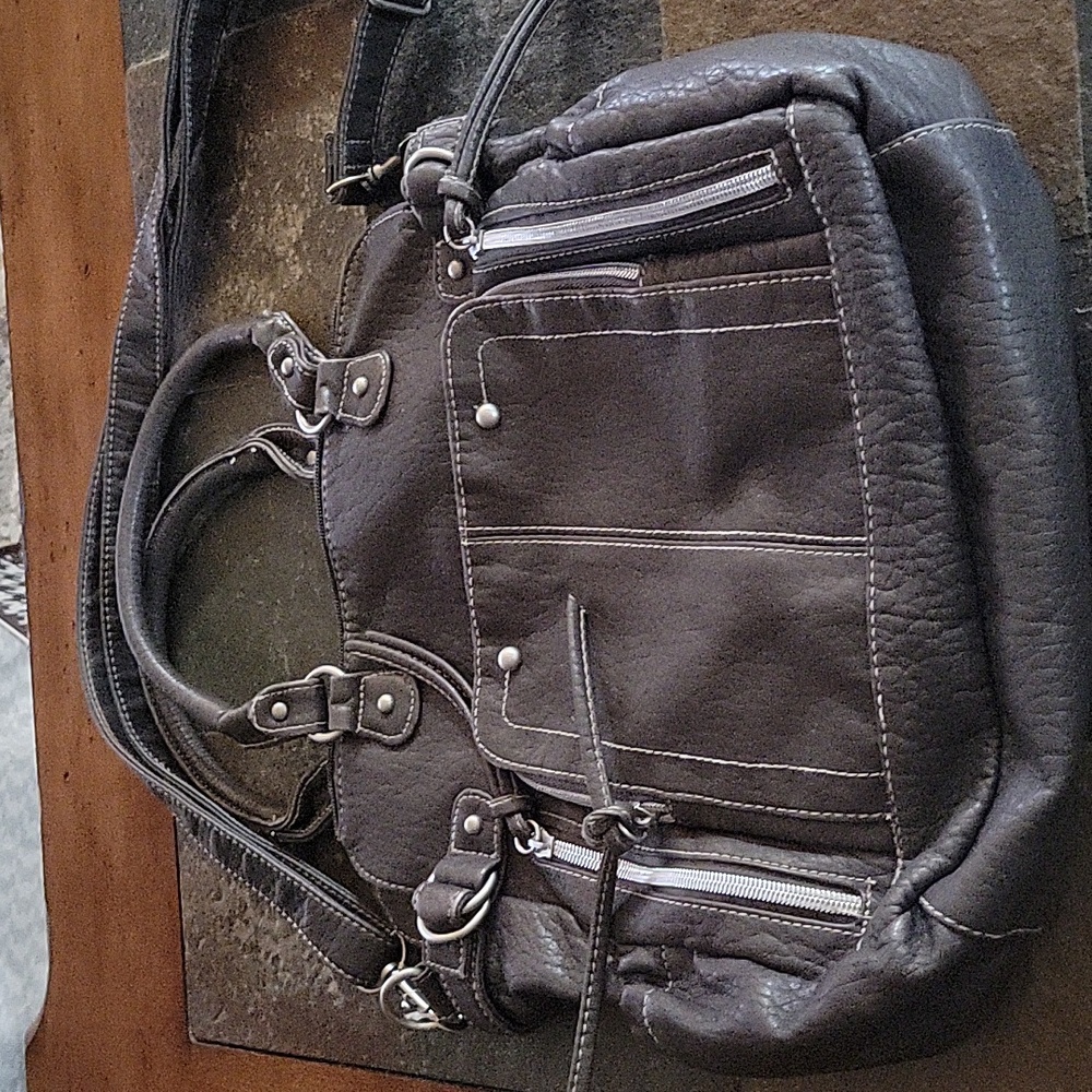 Dark gray shoulder bag satchel type. NEW